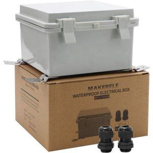 Weatherproof Outdoor Box Electrical with Wall Bracket 5.9"5.9"3.5" (15015090mm)